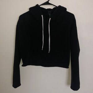 Cropped black hoodie